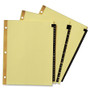 Avery Preprinted Black Leather Tab Dividers w/Gold Reinforced Edge, 25-Tab, Ltr View Product Image