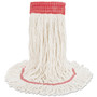 Boardwalk Super Loop Wet Mop Head, Cotton/Synthetic Fiber, 5" Headband, Large Size, White View Product Image