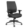 Alera Wrigley Series High Performance Mid-Back Synchro-Tilt Task Chair, Supports up to 275 lbs, Black Seat/Back, Black Base View Product Image