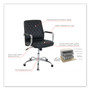 kathy ireland OFFICE by Alera Nebulous Series Mid-Back Diamond-Embossed Leather Office Chair View Product Image