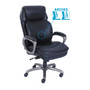 SertaPedic Cosset High-Back Executive Chair, Supports up to 275 lbs., Black Seat/Black Back, Slate Base View Product Image