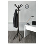 Alba Caf Wood Coat Stand, Ten Peg/Five Hook, 21.67w x 21.67d x 69.33h, Espresso Brown View Product Image