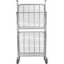 Bostitch Stowaway Folding Carts, 2 Shelves, 35w x 37.25d x 22h, Chrome, 250 lb Capacity View Product Image