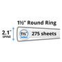 Avery Showcase Economy View Binder with Round Rings, 3 Rings, 1.5" Capacity, 11 x 8.5, White View Product Image