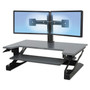 WorkFit by Ergotron WorkFit-T Desktop Sit-Stand Workstation, 35w x 22d x 20h, Black View Product Image