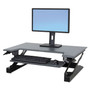 WorkFit by Ergotron WorkFit-T Desktop Sit-Stand Workstation, 35w x 22d x 20h, Black View Product Image