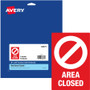 Avery&reg; Surface Safe AREA CLOSED Table/Chair Decals View Product Image