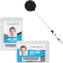 Advantus Antimicrobial ID and Security Badge and Reel Combo Pack, Horizontal, 4.13 x 2.88, Clear, 20 Badge Holders, 20 Reels/PK View Product Image