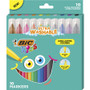 BIC Kids Ultra Washable Jumbo Markers, Medium Bullet Tip, Assorted Colors, 10/Pack View Product Image