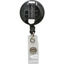 SICURIX ID Slide-Style Belt Clip Card Reels, 30" Extension, Black, 25/Pack View Product Image