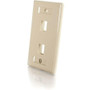 C2G 2-Port Single Gang Multimedia Keystone Wall Plate - Ivory View Product Image