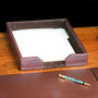 Dacasso Letter Tray - Dark Brown Bonded Leather View Product Image