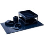Dacasso Navy Blue Bonded Leather 8-Piece Desk Set View Product Image