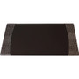 Protacini Castlerock Gray Italian Patent Leather 34" x 20" Side-Rail Desk Pad View Product Image