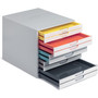 DURABLE VARICOLOR MIX 10 Drawer Desktop Storage Box, White/Multicolor View Product Image