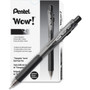 Pentel WOW! Retractable Ballpoint Pen, Medium 1 mm, Black Ink/Barrel, Dozen View Product Image