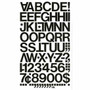 Chartpak Press-On Vinyl Letters & Numbers, Self Adhesive, Black, 1"h, 88/Pack View Product Image