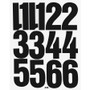 Chartpak Press-On Vinyl Numbers, Self Adhesive, Black, 4"h, 23/Pack View Product Image
