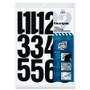 Chartpak Press-On Vinyl Numbers, Self Adhesive, Black, 4"h, 23/Pack View Product Image