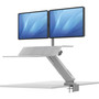 Fellowes Lotus RT Sit-Stand Workstation, 35.5w x 23.75d x 49.2h, White View Product Image