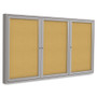 Ghent 3-door Enclosed Cork Bulletin Board View Product Image