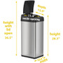 HLS Commercial 13-Gallon Sensor Trash Can View Product Image