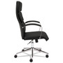 HON HVL105 Executive High-Back Leather Chair, Supports up to 250 lbs., Black Seat/Black Back, Polished Aluminum Base View Product Image
