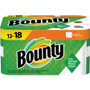 Bounty Kitchen Roll Paper Towels, 2-Ply, White, 48 Sheets/Single Plus Roll, 12 Rolls/Carton View Product Image