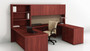Groupe Lacasse Left Single Pedestal Credenza View Product Image