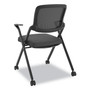 HON VL314 Mesh Back Nesting Chair, Black Seat/Black Back, Black Base View Product Image