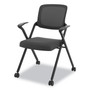 HON VL314 Mesh Back Nesting Chair, Black Seat/Black Back, Black Base View Product Image