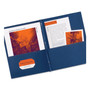 Avery Two-Pocket Folder, Prong Fastener, Letter, 1/2" Capacity, Dark Blue, 25/Box View Product Image