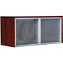 Lorell Wall-Mount Hutch Frosted Glass Door View Product Image