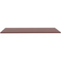 Lorell Quadro Sit/Stand Straight Edge Mahogany Tabletop View Product Image