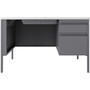 Lorell Fortress White/Platinum Steel Teachers Desk View Product Image