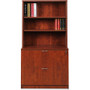 Lorell Essentials Cherry Laminate Stack-on Bookshelf View Product Image