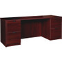 Lorell Prominence 2.0 Mahogany Laminate Double-Pedestal Credenza - 2-Drawer View Product Image
