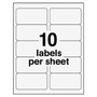 Avery EcoFriendly Mailing Labels, Inkjet/Laser Printers, 2 x 4, White, 10/Sheet, 100 Sheets/Pack View Product Image