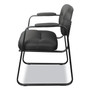 HON HVL653 Leather Guest Chair, 22.25" x 23" x 32", Black Seat/Black Back, Black Base View Product Image