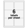 Avery EcoFriendly Mailing Labels, Inkjet/Laser Printers, 3.33 x 4, White, 6/Sheet, 100 Sheets/Pack View Product Image