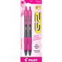 Pilot G2 Premium Breast Cancer Awareness Gel Pen, Retractable, Fine 0.7 mm, Black Ink, Translucent Pink Barrel, 2/Pack View Product Image