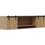 Safco 72" Mirella Wall-Mounted Hutch with Wood Doors View Product Image