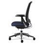 HON Lota Series Mesh Mid-Back Work Chair, Supports up to 250 lbs., Navy Seat/Navy Back, Polished Aluminum Base View Product Image