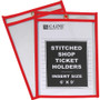 C-Line Stitched Shop Ticket Holders, Top Load, Super Heavy, Clear, 6" x 9" Inserts, 25/Box View Product Image