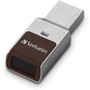 32GB Fingerprint Secure USB 3.0 Flash Drive with AES 256 Hardware Encryption - Silver View Product Image