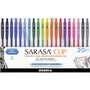 Zebra Sarasa Clip Gel Pen, Retractable, Fine 0.5 mm, Assorted Ink and Barrel Colors, 20/Pack View Product Image