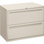 HON 700 Series Two-Drawer Lateral File, 36w x 18d x 28h, Light Gray View Product Image