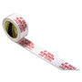 Scotch Printed Message Box Sealing Tape, 3" Core, 1.88" x 109 yds, Red/White View Product Image