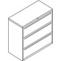 HON 700 Series Three-Drawer Lateral File, 42w x 18d x 39.13h, Black View Product Image