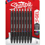 Sharpie S-Gel S-Gel High-Performance Gel Pen, Retractable, Medium 0.7 mm, Five Assorted Ink Colors, Black Barrel, 8/Pack View Product Image